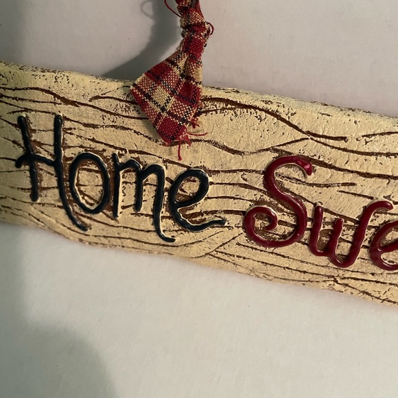 Primitive/Home Sweet Home decor plaque.  Cottage/Farmhouse/Primitive/Americana - Picture 2 of 5